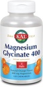 KAL® Magnesium Glycinate 400 mg | Chelated Magnesium Supplement | High Absorption, Gentle Digestion | Sugar Free Natural Orange Flavor | 120 Chewables