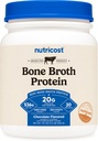 Nutricost Beef Bone Broth Protein Powder Chocolate (20 Servings) - Gluten-Free, GMO-Free