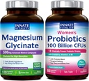 Innate Vitality Magnesium Glycinate & Women's Probiotics Bundle, Non-GMO, No Gluten Dairy Soy & Vegan, Magnesium (120 Caps) & Probiotic (60 Caps)
