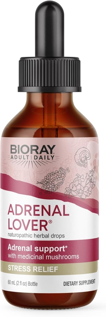 BIORAY Adult Daily Adrenal Lover - 2 fl oz - Traditional Chinese Kidney Yin Tonic - Non-GMO, Vegetarian, Gluten Free, Alcohol Free