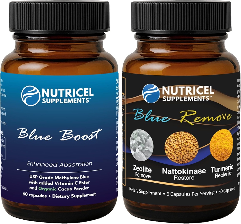 Nutricel Methylene Blue Capsules - Boost and Remove (2 Product Bundle)