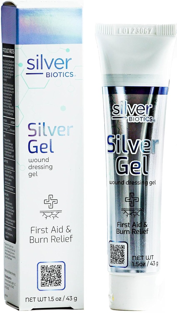 Silver Biotics 24 PPM Silver Wound Healing Gel | Layer of Protection for Cuts, Irritations, and Burns | 1.5 oz