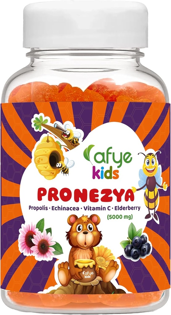 kids PRONEZYA Immune System Booster Gummies with Animal Shaped - Immune System Support Vitamins Supplement for Adults & Kids Propolis, Echinacea, Vitamin C, Elderberry, 5000mg-30 count(Pack of 1)