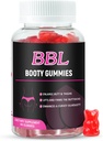 BBL Gummies for Women Butt Growth, 60 Count, Bear Shape Booty Gummies for Enhance Curvy Body, Butt Boost Vitamin Gummies for Bigger Butt Fast,Vegan Weight Gainer Gummies