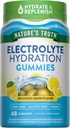 Nature's Truth Electrolyte Gummies for Hydration | 48 Count | Vegan, Non-GMO & Gluten Free Supplement | Lemon Flavor