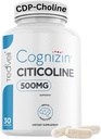 Teaveli Cognizin Citicoline- 500mg CDP Choline Capsules- Clinically Studied Brain Supplement to Support Clarity, Concentration and Memory – Most Bioavailable Form of Choline Supplements - 30 Servings