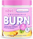 Obvi Collagenic Burn Powder | Multi-Collagen Peptide Blend with GBB, Ashwagandha & Green Coffee | Pineapple Coconut, 25 Servings