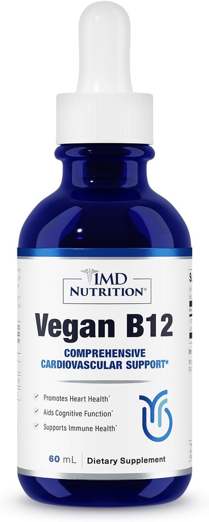 1MD Nutrition Vegan Vitamin B12 I 5000mcg Methylcobalamin Supplement | Energy, Immune Support