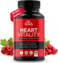 Heart Support and Blood Flow Supplement, 120 Capsules, Supports Cardiovascular Health, Healthy Cholesterol, Triglyceride, Homocysteine, CRP Levels | Boost Naturally Circulatory Function