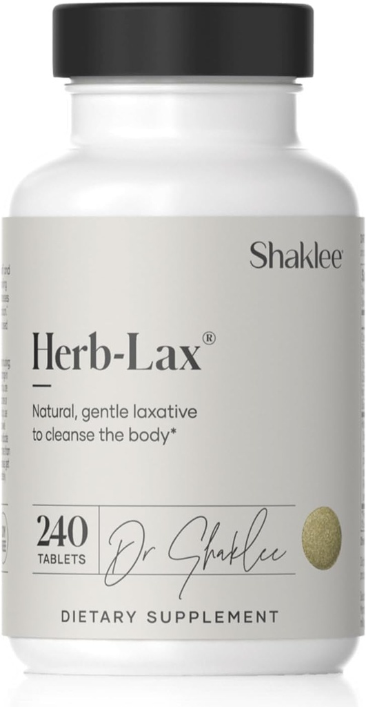 Shaklee - Herb-Lax® Gentle Laxative - Herbal Blend with Senna Leaf for Digestive Health & Regularity - Occasional Constipation Support- Enhanced Proprietary Formula - 240 Tablets