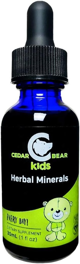Cedar Bear Herbal Minerals for Kids a Liquid Herbal Supplement That Helps Build Healthy Bodies, Minds, and Strong Immune Systems 1 Fl Oz