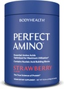 BodyHealth PerfectAmino Powder - BCAA and EAA Powder for Pre and Post Workout - Amino Acid Energy Drink for Men and Women to Support Lean Muscle and Recovery - Strawberry - 120 Servings