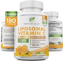 Liposomal Vitamin C 2100mg- 180 Capsules High Absorption Ascorbic Acid - Supports Immune System and Collagen Booster - Powerful Antioxidant High Dose Fat Soluble Supplement
