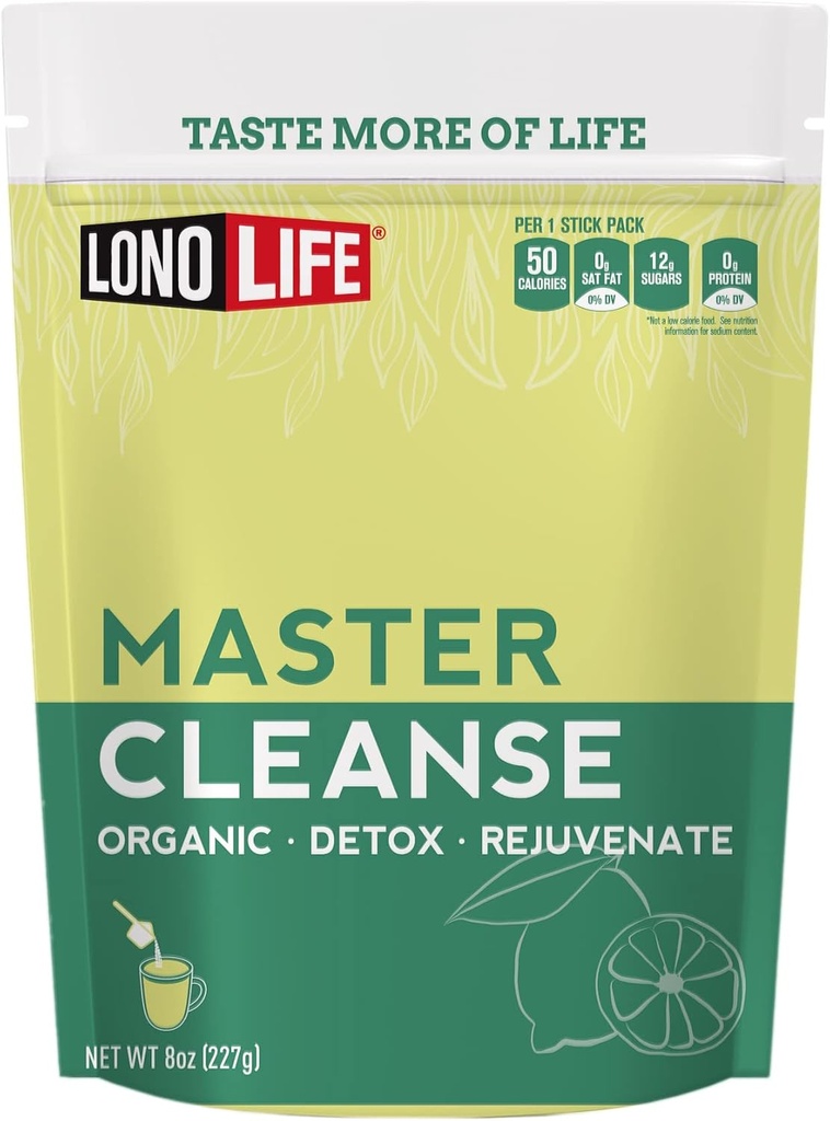 Cleanse Co- Master Cleanse Lemonade - Detox Lemonade Diet Powder - Organic, Gluten-Free - 8 oz Bulk Package- 15 Servings