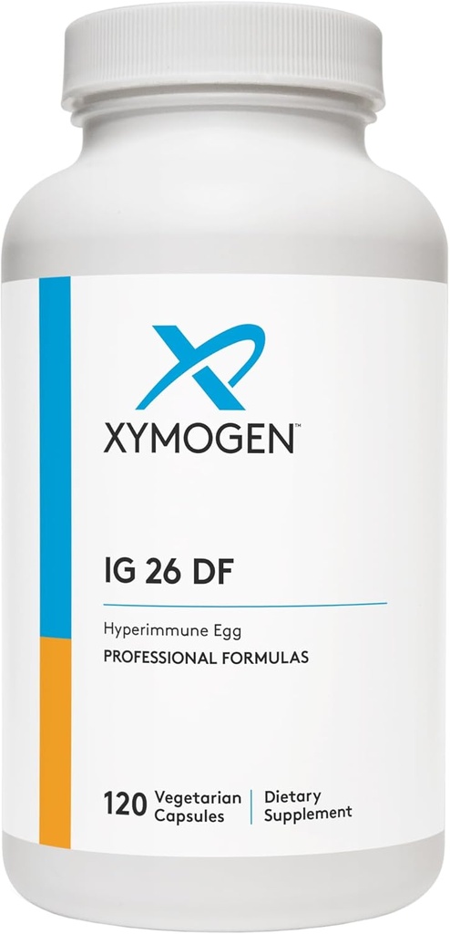 XYMOGEN IG 26 - Immunoglobulin Supplement with IgY Max - Dairy-Free Colostrum Alternative Derived from Hyperimmune Egg - Cytokine Balance & Immune Support - Formerly IG 26 DF (120 Capsules)