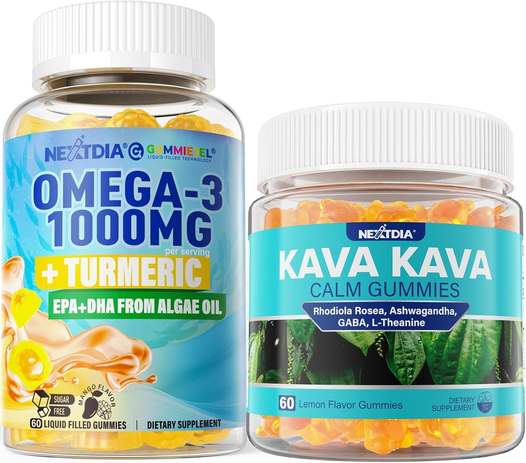 Omega3 + Turmeric, Kava Calm Gummies