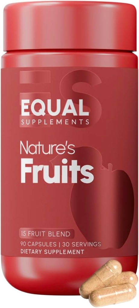 Fruits Supplements | Balance with Fruit Supplement of Nature | Fruit Capsules for Adults, Simply Natures Superfood | 90 Count, 1 Mo Set