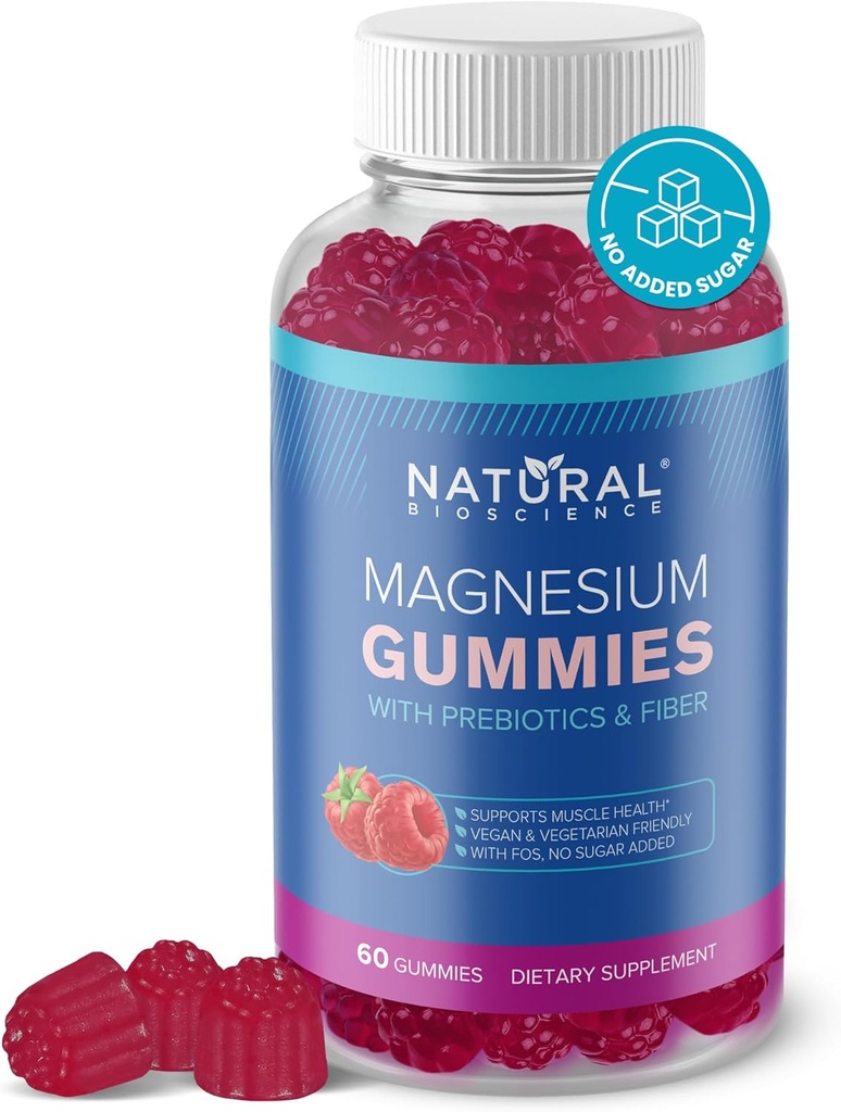 Sugar-Free Magnesium Gummies for Adults - High Potency 500 mg Magnesium Citrate Supplement, Vegan, Anti-Stress, Sleep Support, Muscle Health & Relaxation, 60 Gummies