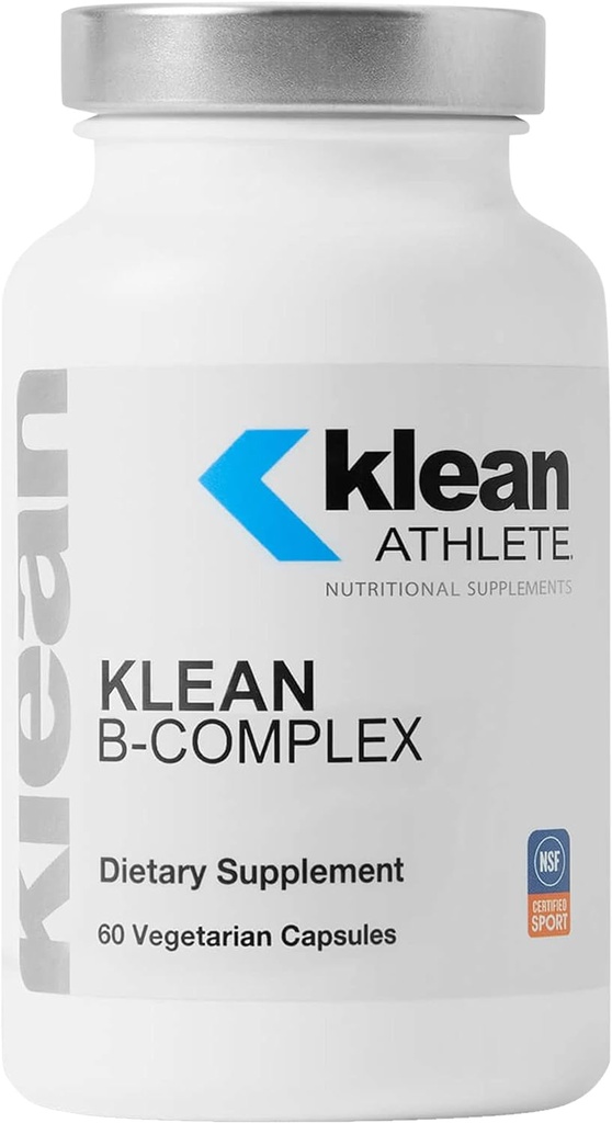 Klean ATHLETE Klean B-Complex | Supports Energy Production, Cardiovascular Function, and Normal Cellular Functions | NSF Certified for Sport | 60 Vegetarian Capsules