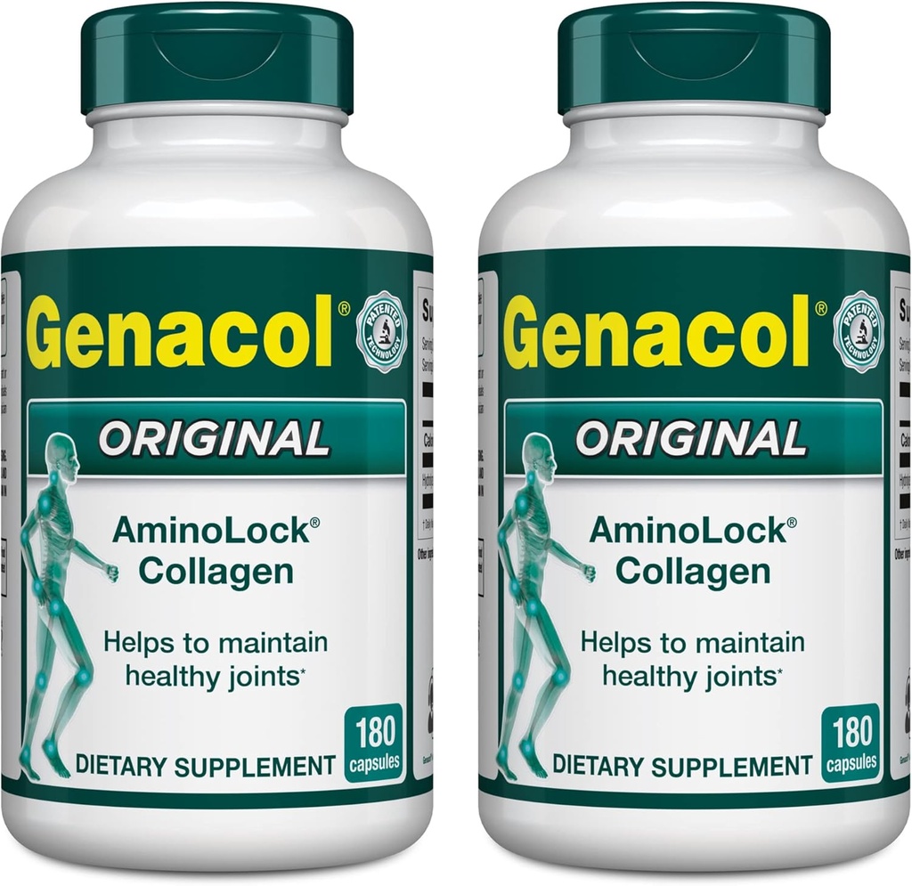 Genacol Original – Collagen Supplement with Ultra-Hydrolyzed Peptides for Joint Health Support, Value Duo-Pack, 360 Capsules (120-Day Supply)
