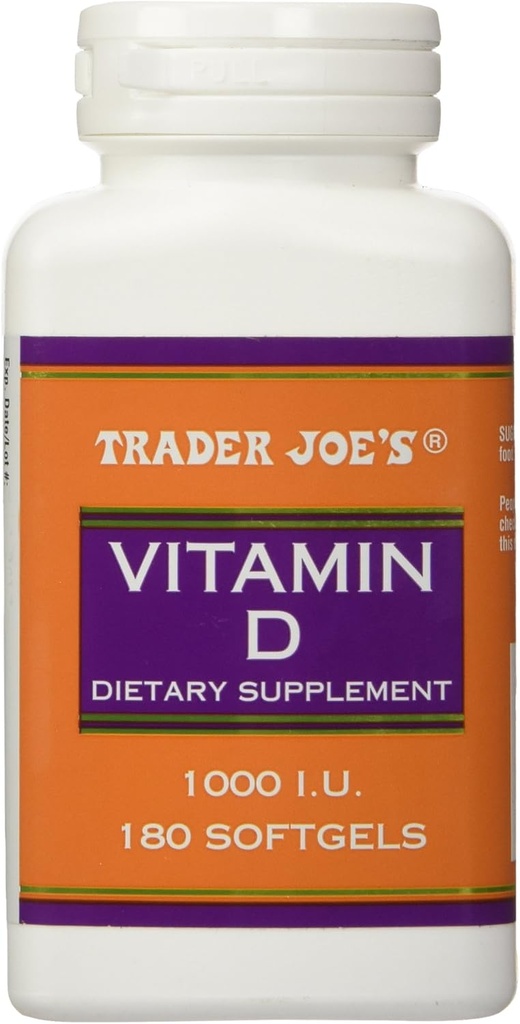 Trader Joe's Vitamin D-3 1000iu, 180softgels