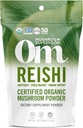 OM MUSHROOM SUPERFOOD Reishi Organic Mushroom Powder, 3.5 Ounce, 50 Servings, Adaptogen, Stress & Immune Support, Superfood Mushroom Supplement