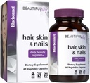 Bluebonnet Nutrition Beautiful Ally Hair, Skin & Nails, Hydrolyzed Collagen from Grass Fed Cows, Collagen Peptides Type 1 & 3, Non GMO, Gluten Free, Soy Free, Milk Free, Kosher, 60 Vegetable Capsules