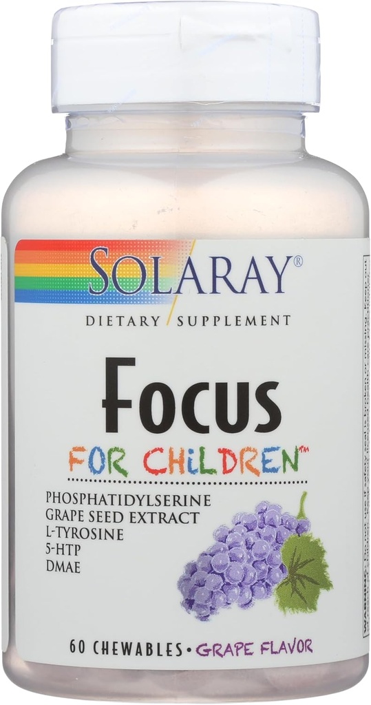 SOLARAY Focus for Children Supplements | 60 Count