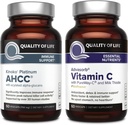 Quality of Life AHCC Kinoko Platinum and Advasorb Vitamin C - Immune Support Bundle