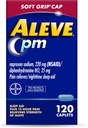 Aleve PM Sleep Aid Plus Pain Reliever Caplets, Naproxen Sodium & Diphenhydramine HCl, Nighttime, 120 Count
