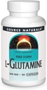 Source Naturals L-Glutamine, Free Form Amino Acid That Supports Metabolic Energy*, 500mg - 50 Capsules