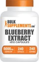 BulkSupplements.com Blueberry Extract Capsules - Blueberry Extract Supplement, Sourced from Wild Blueberry - Vegan & Gluten Free, 1 Capsule per Serving, 240 Veg Capsules (Pack of 1)