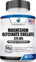 American Standard Supplements Magnesium Glycinate 575mg per Serving, 90 Veggie Capsules, Magnesium Supplement for Bone & Muscle Health, Chelated for Maximum Absorption