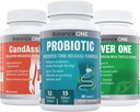 Balance ONE 3-in-1 Bundle | Probiotic, CandAssist, Liver One | 15 Billion CFU Probiotic | Natural Cleanse with Caprylic Acid | Liver Support with Milk Thistle