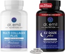 DR. EMIL NUTRITION Multi Collagen Plus Sleep Bundle - Collagen Peptide Pills & EZ Doze Plus Sleep Aid with Melatonin GABA & 5HTP