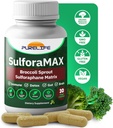 SulforaMAX (30 Capsules) - Sulforaphane Broccoli Immunity Supplement - Immune Support, Heart, Liver, Brain Health - Vegan, Vegetarian, Non-GMO, 10,000 MCG Sulforaphane