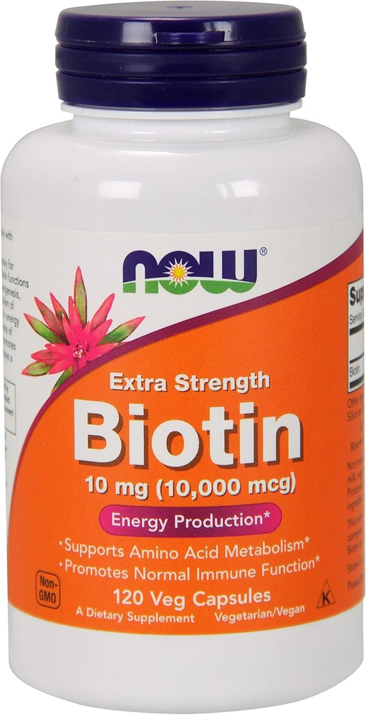 NOW Foods Biotin 10 mg Extra Strength 120 Vcaps