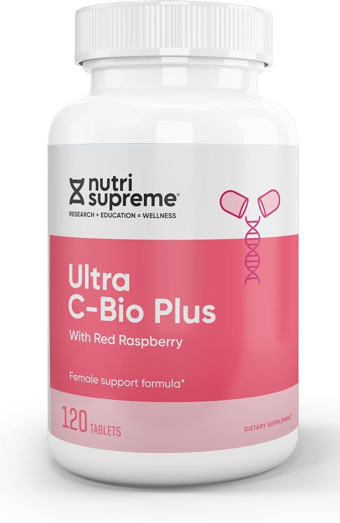 Nutri Suprme Ultra C-Bio Plus, Female Support Formula with Red Raspberry, Vitamin C, and Bioflavonoids , 120 Tablets, Vegetarian, Kosher
