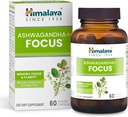 Himalaya Ashwagandha+ Focus - Herbal Focus Supplement with B12, Rosemary, Green Tea, and Bacopa Nootropics for Memory and Clarity - Vegan, Non-GMO, Gluten Free, 1690 mg, 60 Caplets