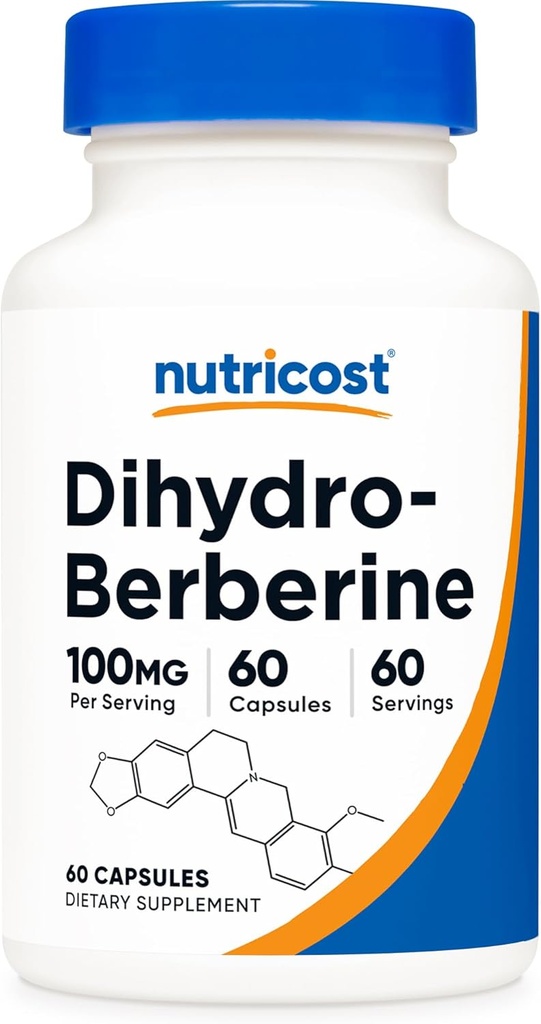 Nutricost Dihydroberberine Capsules (100mg, 60 Capsules) - More Bioavailable Metabolite of Berberine
