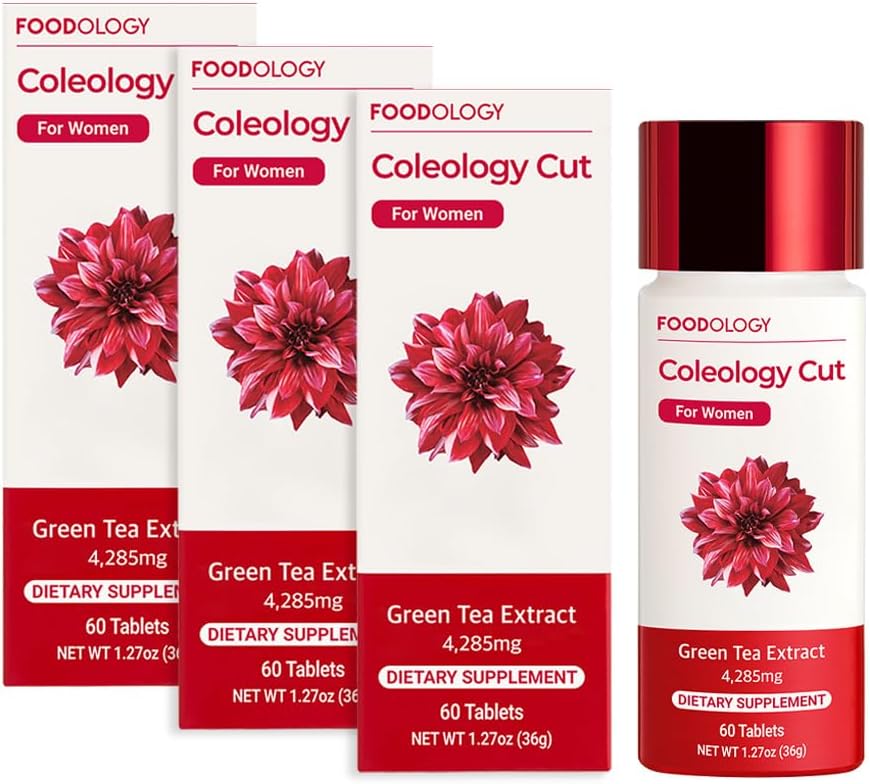 FOODOLOGY Coleology Cut (Pack of 3-180 Tablets, 90 Days) - Green Tea Extract, Vitamins & Minerals | Christmas Gifts