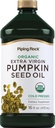 Piping Rock Pumpkin Seed Oil Organic Cold Pressed | 16 Fl Oz | Extra Virgin Liquid Supplement | Vegetarian, Non-GMO, Gluten Free