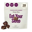 GEM Natural Deep Sleep Aid Nighttime Bite, Melatonin Free and Non-Habit Forming with L-Theanine, Magnesium, Valerian Root Extract, Earthy Herbal Chocolate Cherry (28 Servings)