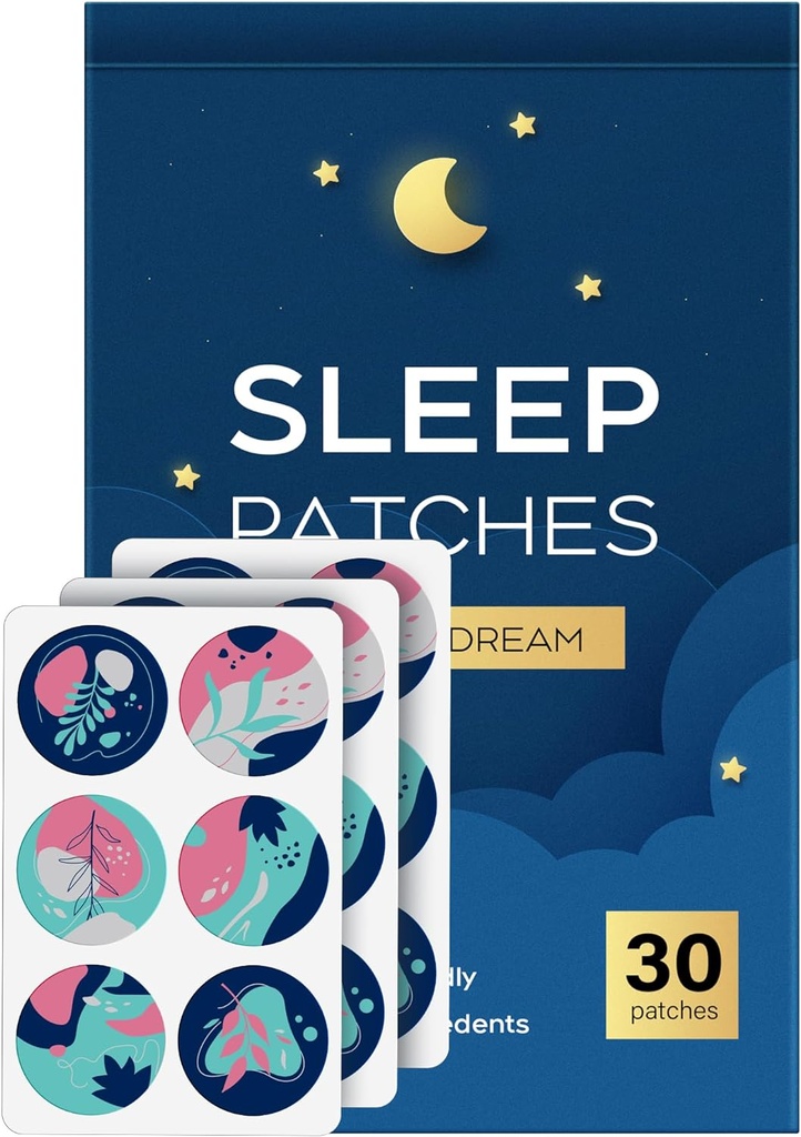 Sleep Patches, 30 Pack Upgraded Deep Sleep Patches for Adults, All Natural Deep Patch, Quick Acting Ingredients, for Men and Women, Easy to Use That Last All Night - Blue - 23