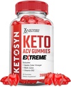 Justified Laboratories Ketosyn Keto ACV Gummies Extreme 2000MG Ketosyn Keto Gummies Apple Cider Vinegar Formulated with Pomegranate Beet Juice Powder B12 Vegan Non GMO 60 Gummys