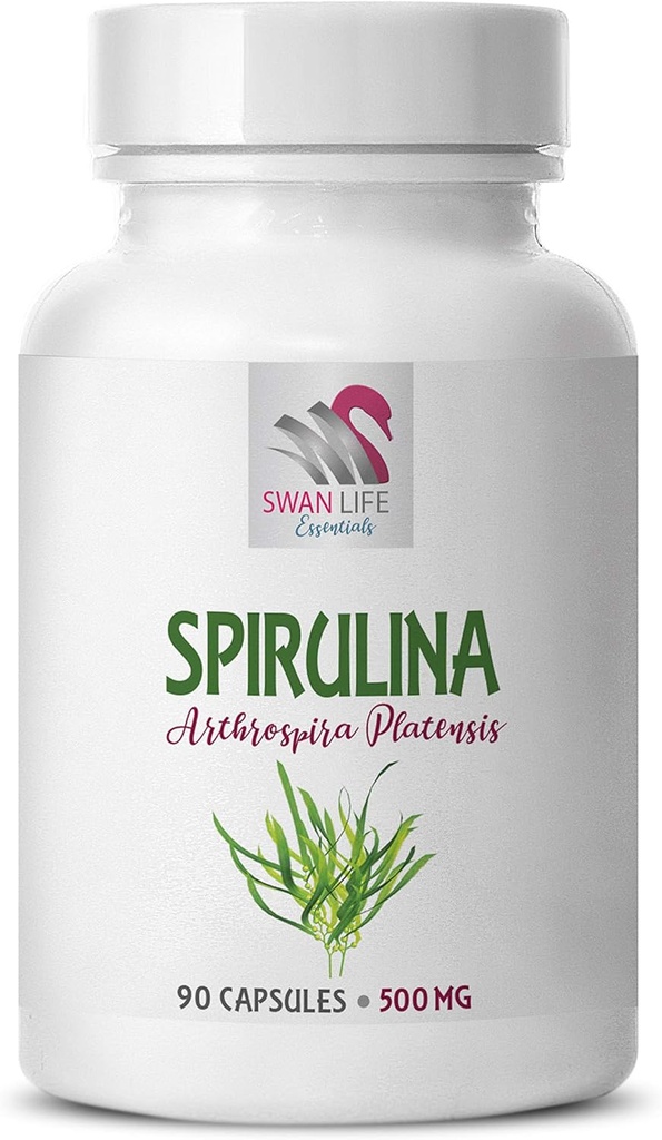 spirulina - spirulina powder - organic Immune support supplement - SPIRUILINA 500MG - chlorella spirulina, spirulina 500mg capsules, spirulina herbal supplements, chlorella herbal supplements - 1B