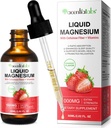 Magnesium Glycinate Liquid Drop, 1000MG Magnesium Glycinate, Riched in Vitamin B6, C, D, Zinc for Supporting Night, Energy, Muscle -Strawberry Flavor, 2 Fl Oz/60 ML