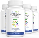 Liposomal Fisetin with Quercetin Supplements 1200 mg per Serving,High Absorption Polyphenols Antioxidants for Women,Men,Non-GMO,Gluten-Free,4 Bottle-240 Softgels