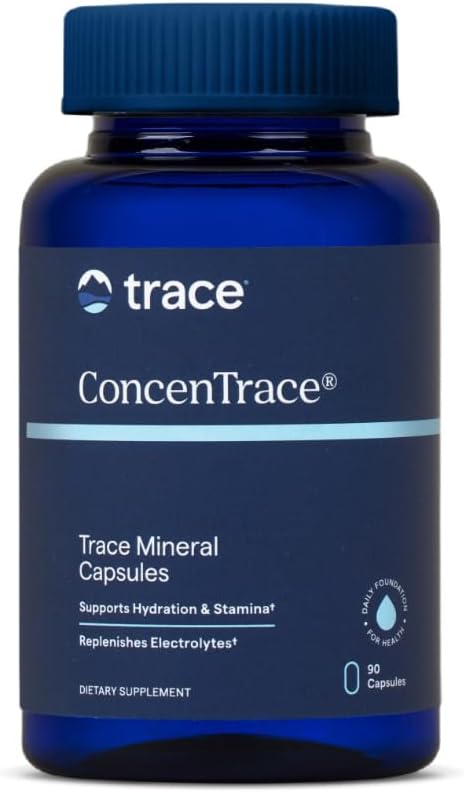Trace Minerals ConcenTrace Trace Mineral Capsules - ConcenTrace Capsules for Overall Health - Bone Strength, Muscle Recovery & Energy Support - Gluten-Free & Vegan - 90 Count (30 Servings)