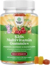 Natures Craft Plant Based Kids Multivitamin Gummies - Multivitamin for Kids Immunity Support Gummies with Vitamins A C D3 E B and Zinc Gelatin and Gluten Free Non-GMO Vitamins Gummy Formula 120ct